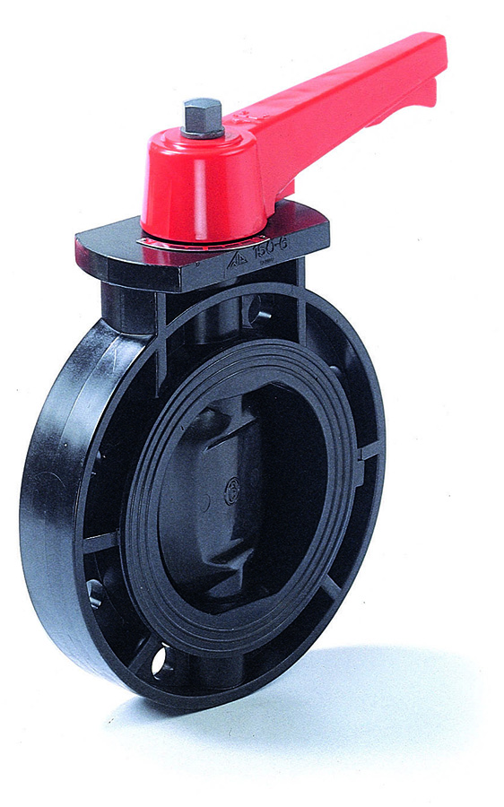 3 pvc outlet butterfly valve